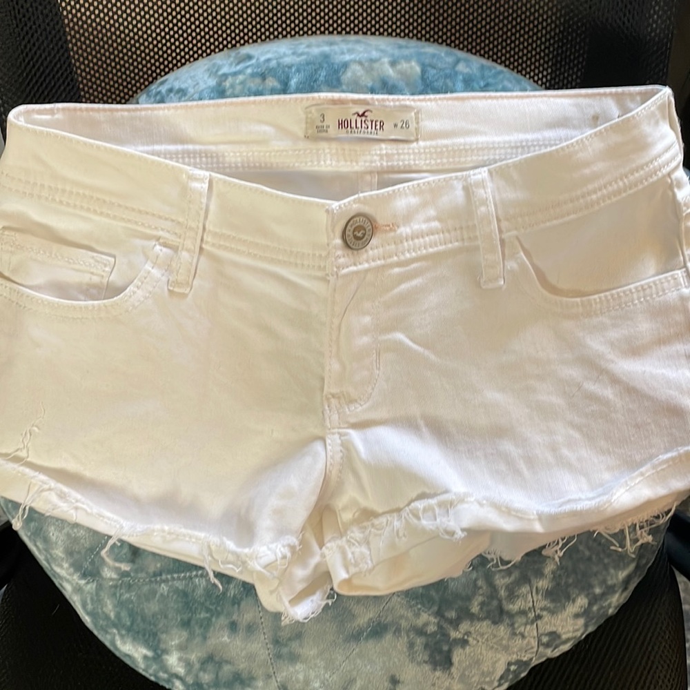 White Hollister Jean Shorts